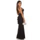 Rochie de seara lunga, neagra, mulata, tip sirena, cu spatele gol, Lace 4 - jojofashion.ro