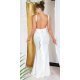 Rochie lunga alba tip sirena cu spatele gol Lace 2 - jojofashion.ro