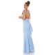 Rochie eleganta lunga, baby blue, mulata, tip sirena, cu spatele gol, Lace 4 - jojofashion.ro