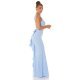 Rochie eleganta lunga, baby blue, mulata, tip sirena, cu spatele gol, Lace 6 - jojofashion.ro