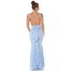 Rochie eleganta lunga, baby blue, mulata, tip sirena, cu spatele gol, Lace 7 - jojofashion.ro