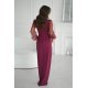 Rochie eleganta lunga burgundy cu maneca lunga din paiete Deluxe 3 - jojofashion.ro