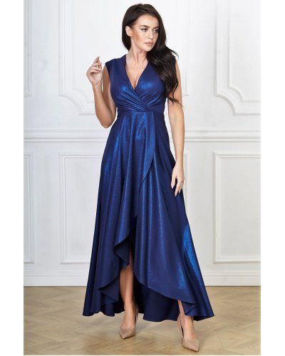 Rochie lunga bleumarin navy din brocard Gracia Rochii lungi, Rochie lunga bleumarin navy din brocard Gracia - jojofashion.ro