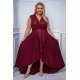 Rochie lunga din brocard burgundy asimetrica Gracia Rochie lunga din brocard burgundy asimetrica Gracia 5 - jojofashion.ro