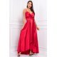 Rochie lunga rosie din satin LiviaB Rochie lunga rosie din satin LiviaB 2 - jojofashion.ro