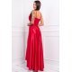 Rochie lunga rosie din satin LiviaB Rochie lunga rosie din satin LiviaB 3 - jojofashion.ro
