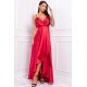 Rochie lunga rosie din satin LiviaB Rochie lunga rosie din satin LiviaB 4 - jojofashion.ro