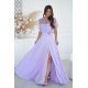 Rochie eleganta lunga lila cu paiete vaporoasa Azaliya 2 - jojofashion.ro