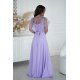 Rochie eleganta lunga lila cu paiete vaporoasa Azaliya 3 - jojofashion.ro