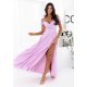 Rochie eleganta lunga lila cu paiete vaporoasa Valentina2 2 - jojofashion.ro