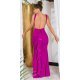 Rochie lunga mulata roz magenta tip sirena Lace Rochie lunga mulata roz magenta tip sirena Lace 2 - jojofashion.ro