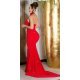 Rochie eleganta lunga, sirena, glitter, rosie, mulata, cu umerii goi si spatele gol, Star 2 - jojofashion.ro