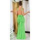 Rochie lunga verde light mulata tip sirena Lace 2 - jojofashion.ro