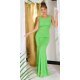 Rochie lunga verde light mulata tip sirena Lace 3 - jojofashion.ro