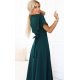 Rochie eleganta lunga verde smarald vaporoasa petrecuta Kasandra 4 - jojofashion.ro