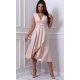 Rochie midi din brocard bej sampanie Greta 2 - jojofashion.ro