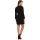 Rochie eleganta tip sacou scurta, neagra, cu maneca lunga, Rebeca 3 - jojofashion.ro