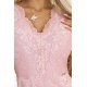 Rochie midi roz prafuit din dantela Alissa  5 - jojofashion.ro
