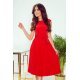 Rochie de zi eleganta midi, rosie, plisata, Karima  2 - jojofashion.ro