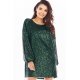 Rochie de seara scurta paiete verzi cu maneci lungi Sherlyn 5 - jojofashion.ro