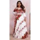 Rochie traditionala lunga alba cu maci rosii Lorelei 3 - jojofashion.ro