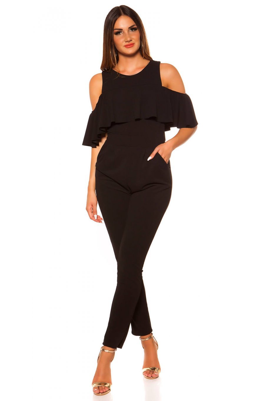 Salopeta neagra conica Sandra Salopeta neagra conica Sandra 1 - jojofashion.ro