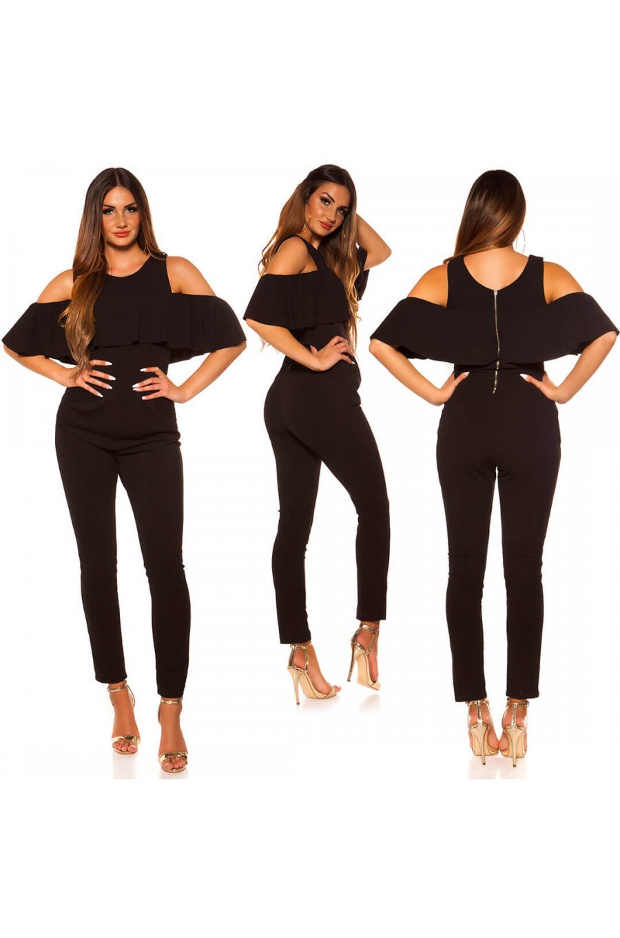 Salopeta neagra conica Sandra Salopeta neagra conica Sandra 4 - jojofashion.ro