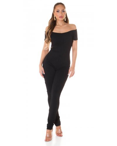 Salopeta eleganta neagra Cristela Salopete dama, Salopeta eleganta neagra Cristela - jojofashion.ro