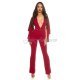 Salopeta eleganta burgundy cu decolteu in V Koucla Anitta 2 - jojofashion.ro