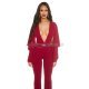 Salopeta eleganta burgundy cu decolteu in V Koucla Anitta 3 - jojofashion.ro