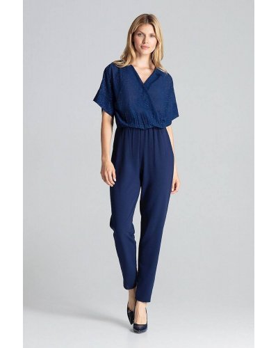 Salopeta eleganta bleumarin cu brocard conica Saskia Salopeta eleganta bleumarin cu brocard conica Saskia - jojofashion.ro