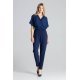 Salopeta eleganta bleumarin cu brocard conica Saskia Salopeta eleganta bleumarin cu brocard conica Saskia 2 - jojofashion.ro