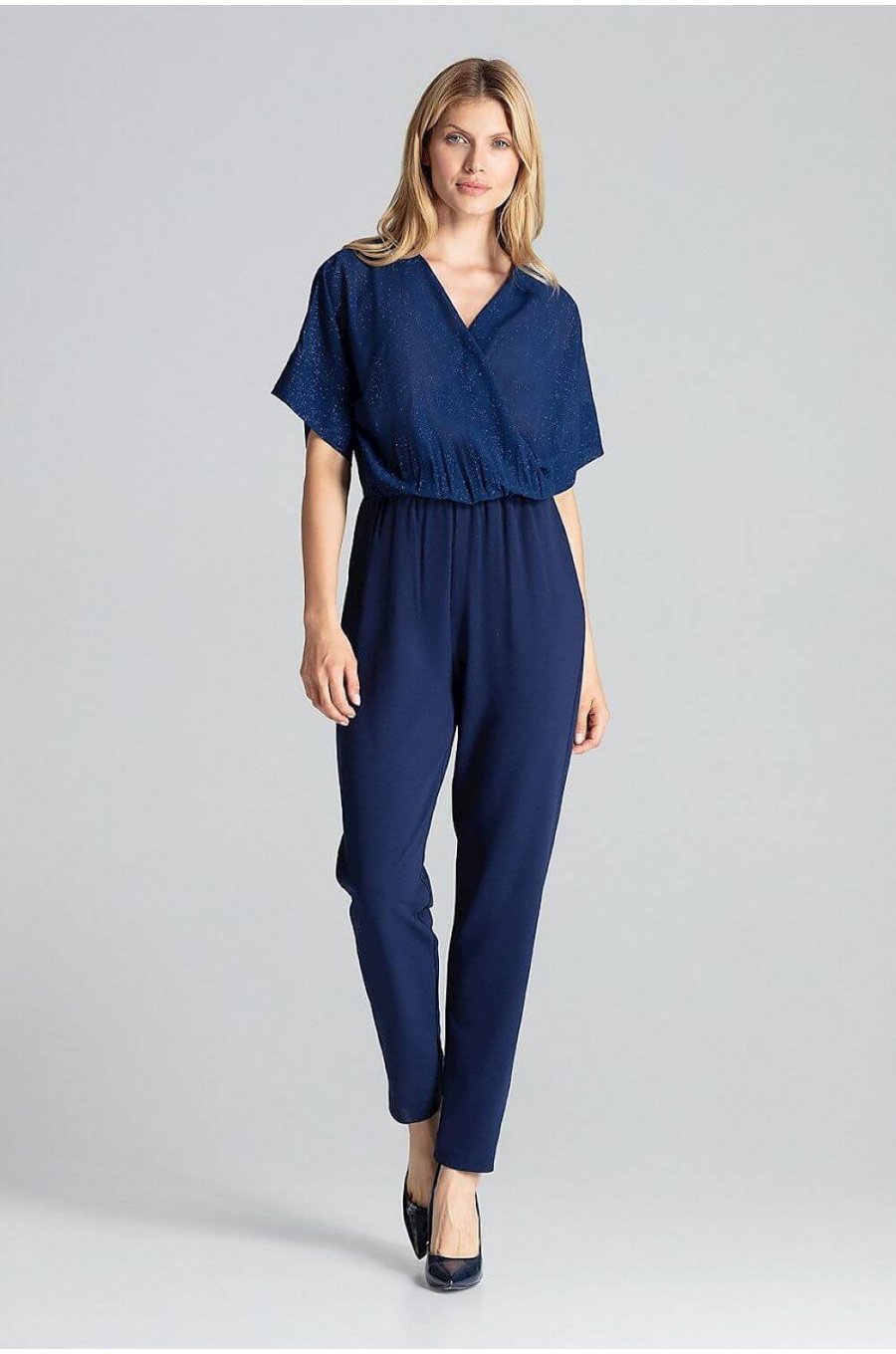 Salopeta eleganta bleumarin cu brocard conica Saskia Salopeta eleganta bleumarin cu brocard conica Saskia 1 - jojofashion.ro