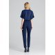 Salopeta eleganta bleumarin cu brocard conica Saskia Salopeta eleganta bleumarin cu brocard conica Saskia 4 - jojofashion.ro