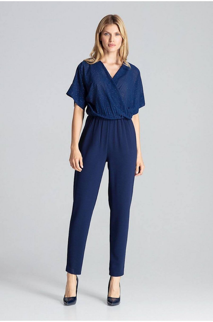 Salopeta eleganta bleumarin cu brocard conica Saskia Salopeta eleganta bleumarin cu brocard conica Saskia 4 - jojofashion.ro