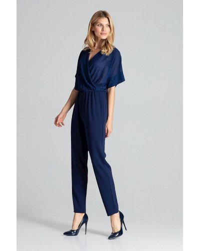 Salopeta eleganta bleumarin cu brocard conica Saskia Salopeta eleganta bleumarin cu brocard conica Saskia - jojofashion.ro