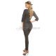 Salopeta office neagra, vascoza, cu dungi verticale Georgia 4 - jojofashion.ro