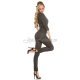 Salopeta office neagra, vascoza, cu dungi verticale Georgia 5 - jojofashion.ro