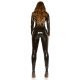 Salopeta dama mulata, neagra, din latex, cu maneca lunga, CatSuit 5 - jojofashion.ro