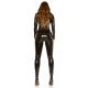 Salopeta dama mulata, neagra, din latex, cu maneca lunga, CatSuit 5 - jojofashion.ro