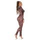 Salopeta de club leopard print maro mulata Patty 6 - jojofashion.ro