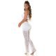 Tinuta din dantela alba, pantaloni si crop top, Amore Tinuta din dantela alba, pantaloni si crop top, Amore 5 - jojofashion.ro
