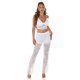 Tinuta din dantela alba, pantaloni si crop top, Amore Tinuta din dantela alba, pantaloni si crop top, Amore 6 - jojofashion.ro
