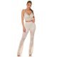 Tinuta din dantela bej, pantaloni si crop top, Amore Tinuta din dantela bej, pantaloni si crop top, Amore 6 - jojofashion.ro