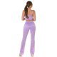 Tinuta din dantela lila, pantaloni si crop top, Amore Tinuta din dantela lila, pantaloni si crop top, Amore 5 - jojofashion.ro