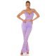 Tinuta din dantela lila, pantaloni si crop top, Amore Tinuta din dantela lila, pantaloni si crop top, Amore 6 - jojofashion.ro