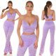Tinuta din dantela lila, pantaloni si crop top, Amore Tinuta din dantela lila, pantaloni si crop top, Amore 8 - jojofashion.ro