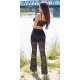 Tinuta din dantela neagra, pantaloni si crop top, Amore Tinuta din dantela neagra, pantaloni si crop top, Amore 3 - jojofashion.ro