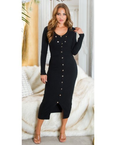 Tinuta din doua piese, rochie midi si cardigan, din vascoza, neagra, mulata, Nadinn Tinute de club, Tinuta din doua piese, rochie midi si cardigan, din vascoza, neagra, mulata, Nadinn - jojofashion.ro