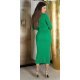 Tinuta din doua piese, vascoza verde, bluza si fusta, mulata, Maureen 3 - jojofashion.ro